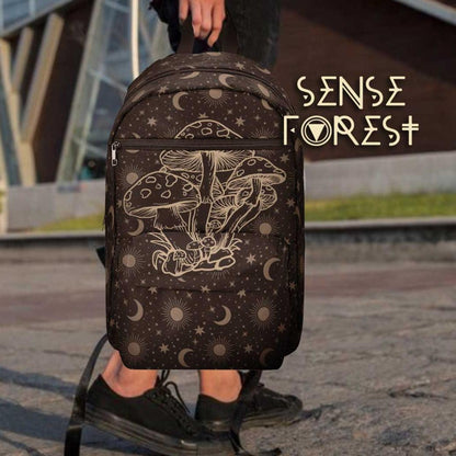 Mystical Celestial witchy mushroom backpack Travel Backpack(Large Capacity) - sense forest