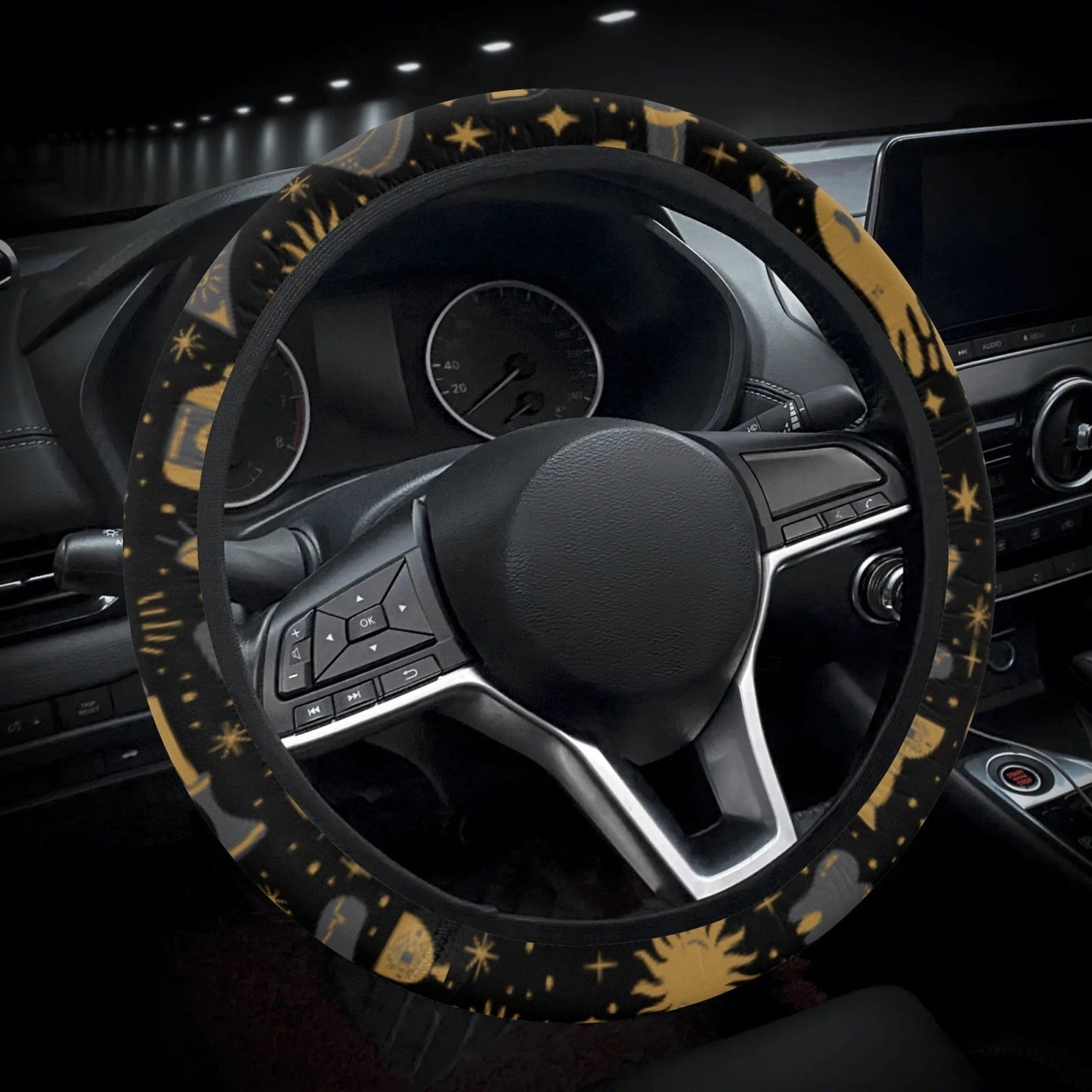 Mystical Element Witchy Car Steering Wheel Cover - sense forest
