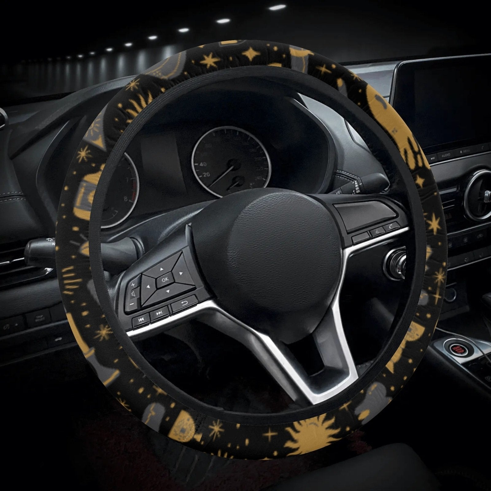 Mystical Element Witchy Car Steering Wheel Cover - sense forest