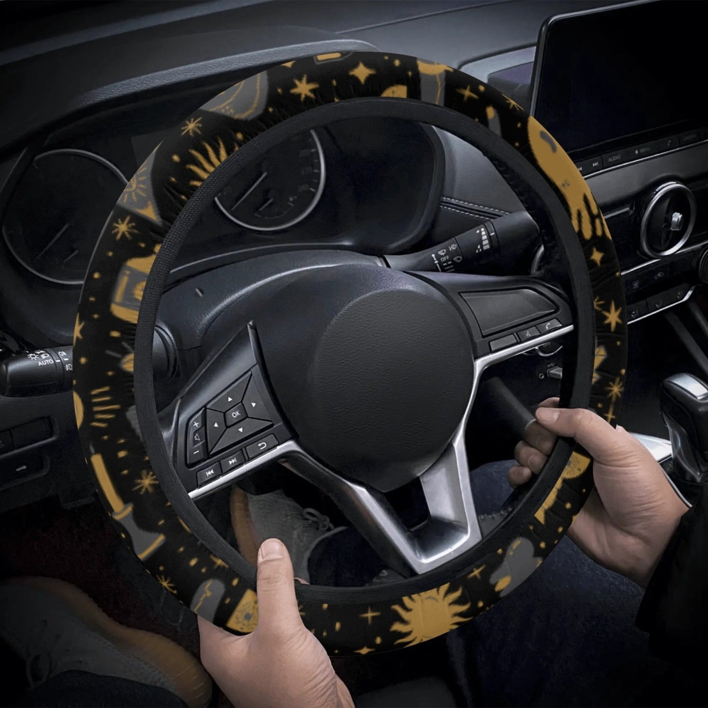 Mystical Element Witchy Car Steering Wheel Cover - sense forest