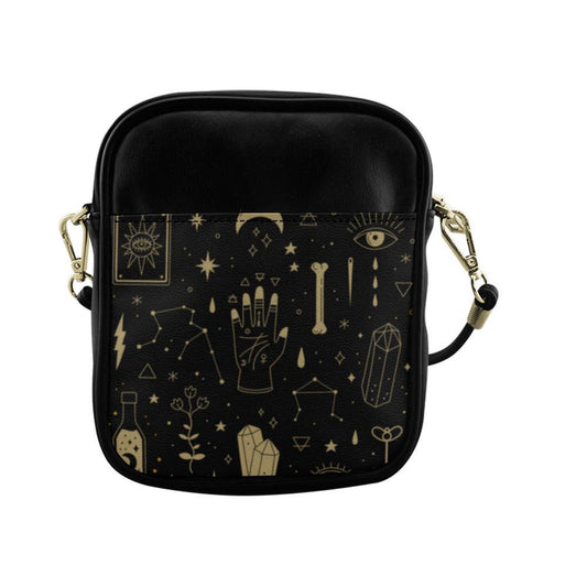 Mystical Elements Occult Witch mini sling bag - sense forest