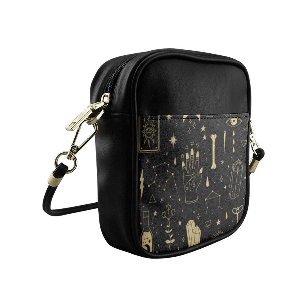 Mystical Elements Occult Witch mini sling bag - sense forest