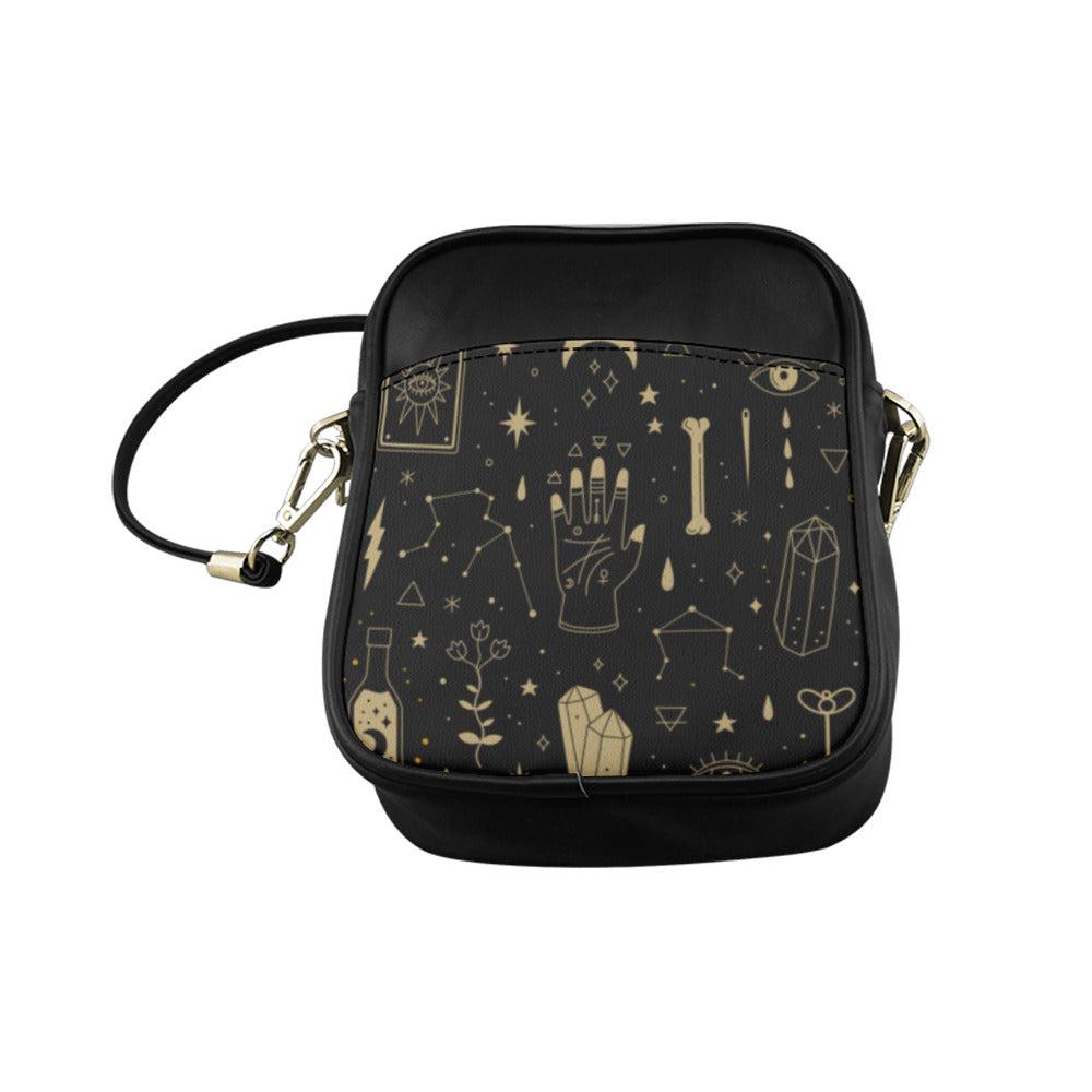 Mystical Elements Occult Witch mini sling bag - sense forest
