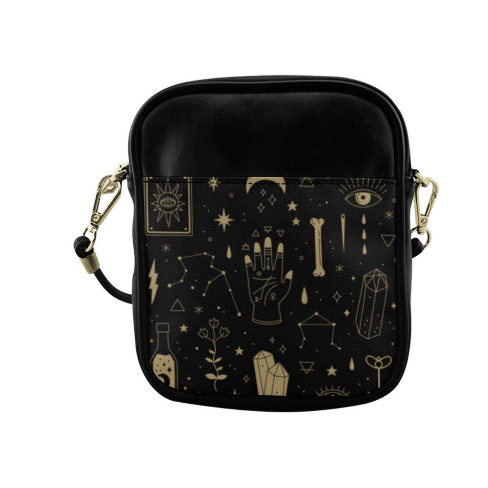 Mystical Elements Occult Witch mini sling bag - sense forest