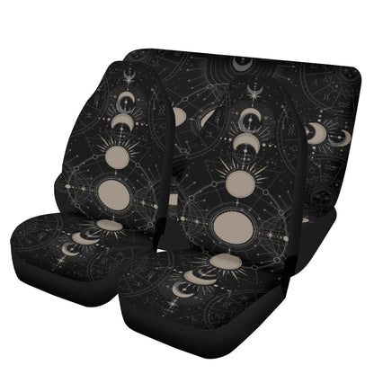 Mystical Moon Phase Car Seat Cover Set - sense forest