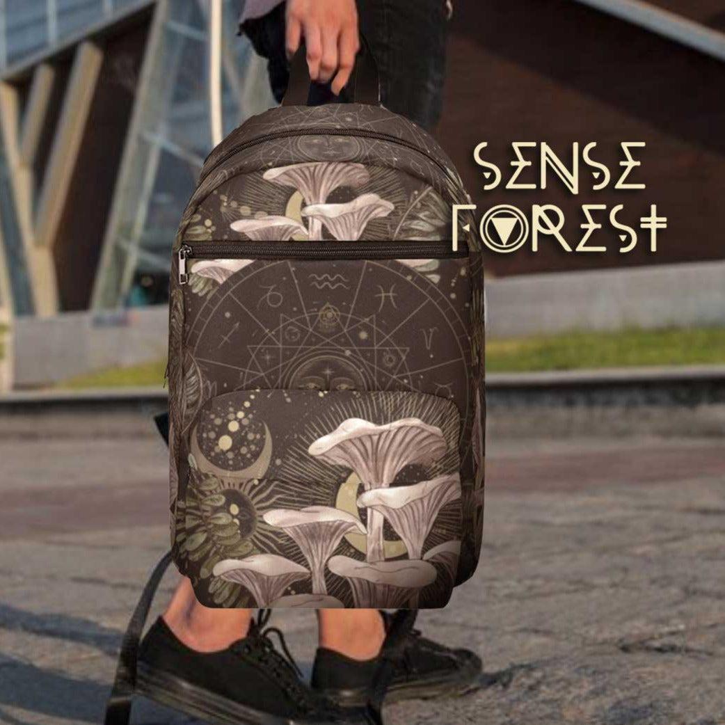 Oyster mushroom Zodiac witchy back to school / Travel Backpack(Large Capacity) - sense forest