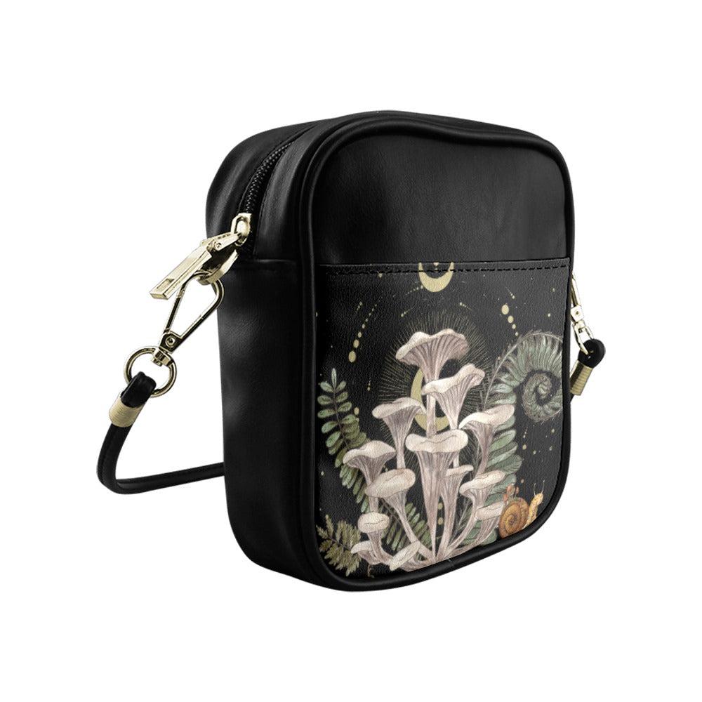 Oyster mushroom Zodiac Witchy Mini sling bag - sense forest
