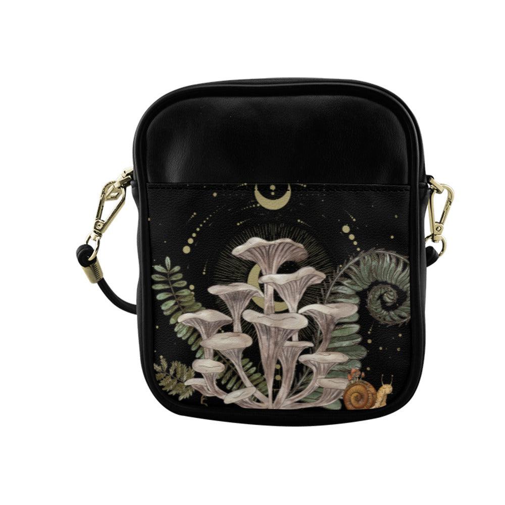 Oyster mushroom Zodiac Witchy Mini sling bag - sense forest