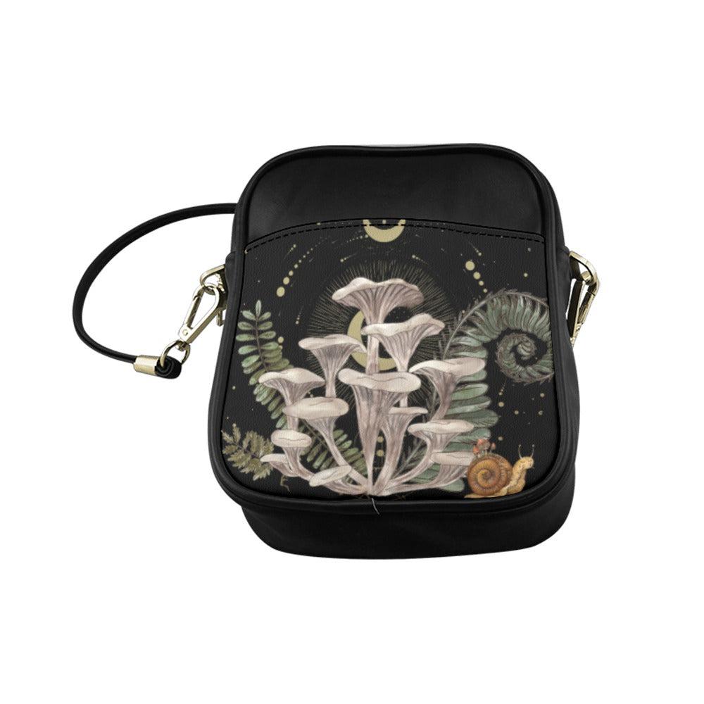 Oyster mushroom Zodiac Witchy Mini sling bag - sense forest