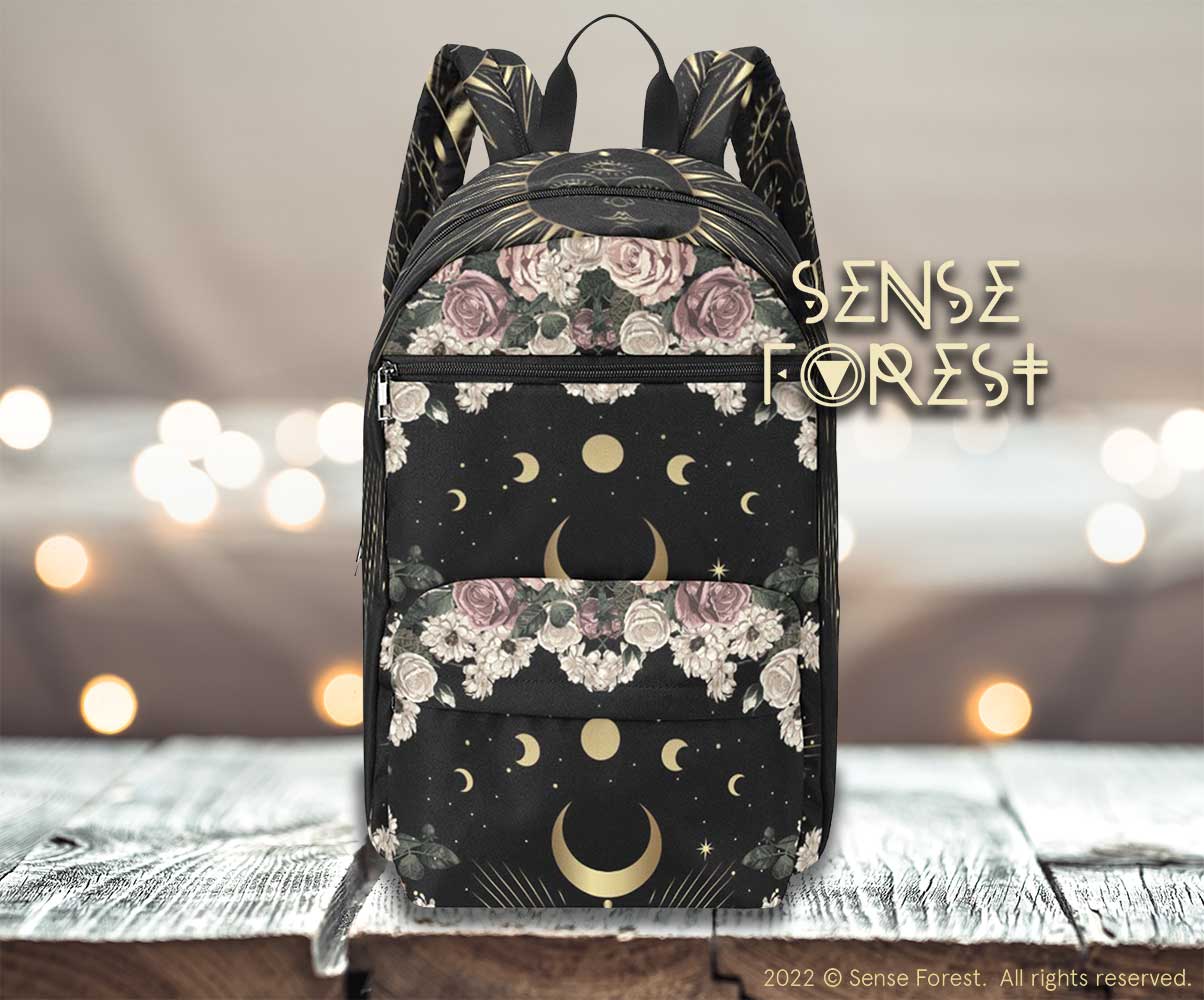Pale Rose Moon Phase backpack - sense forest