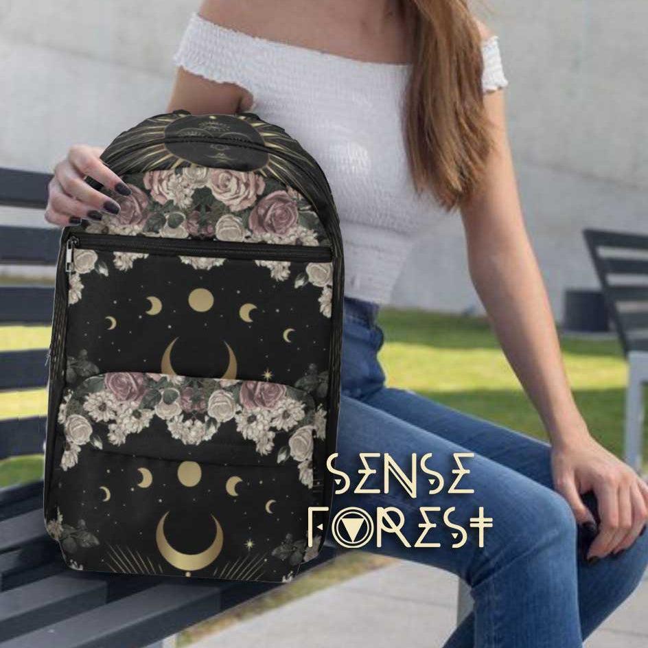Pale Rose Moon Phase backpack - sense forest