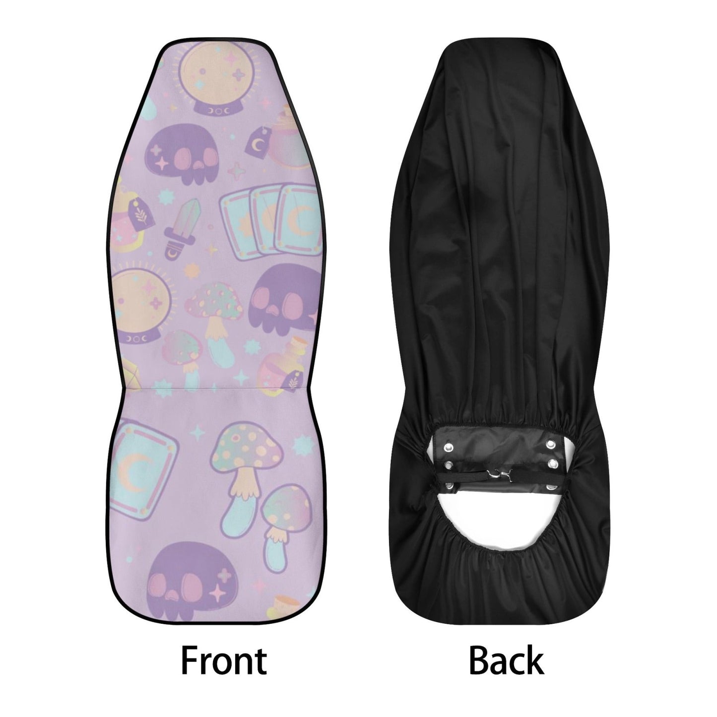 Pastel Purple Cute goth Car Seat Cover Set - sense forest