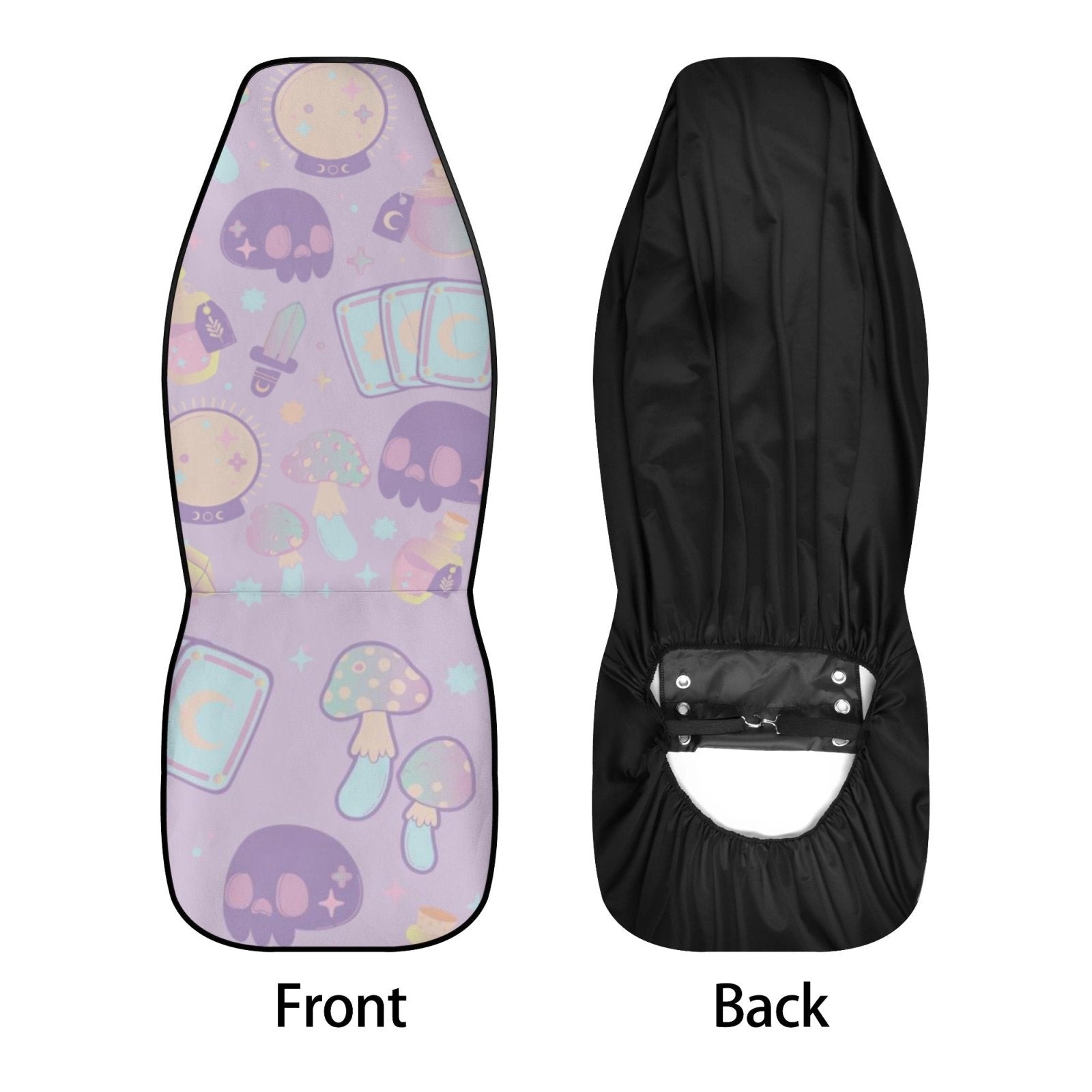Pastel Purple Cute goth Car Seat Cover Set - sense forest