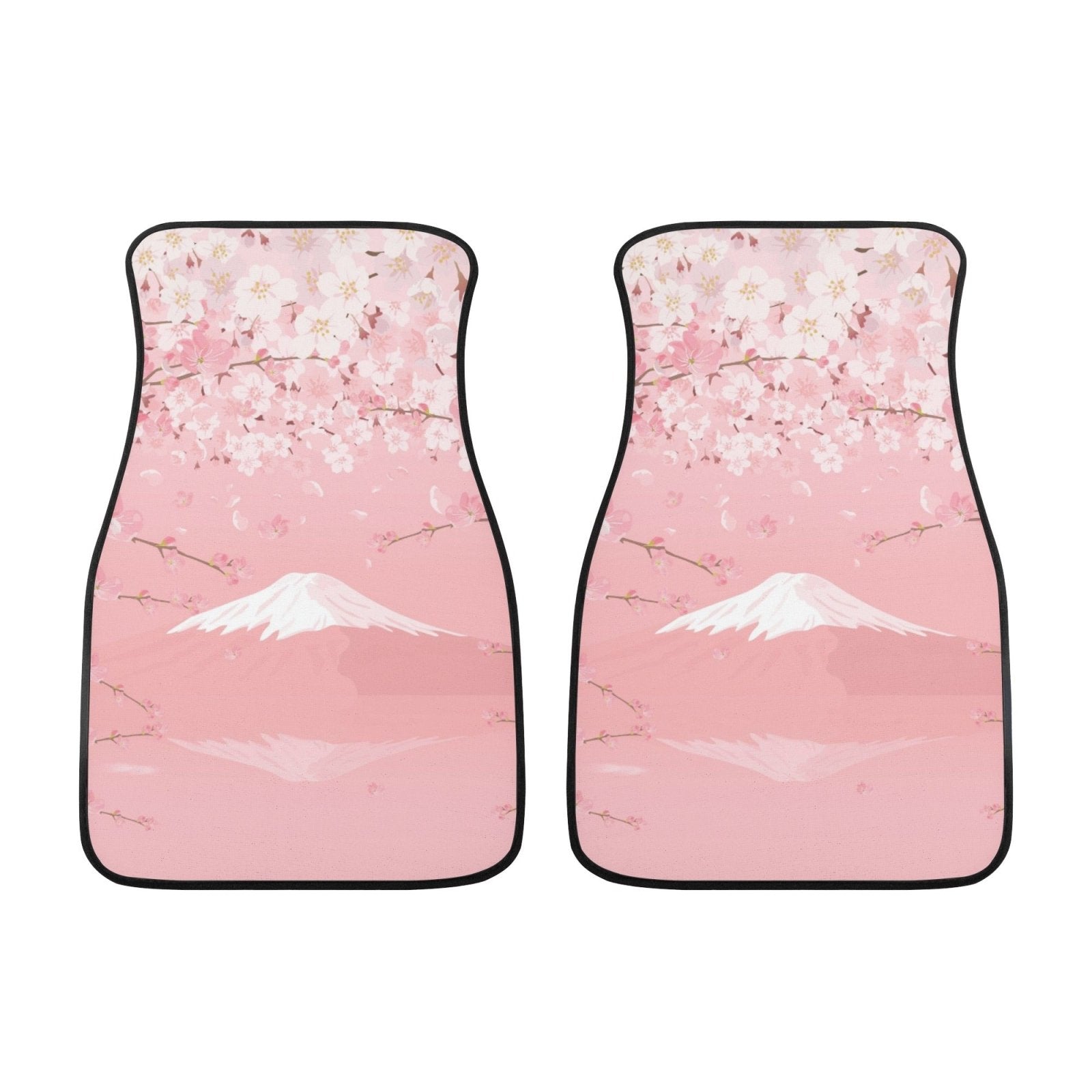 Pink Fuji Cherry Back and Front Car Floor Mats - sense forest