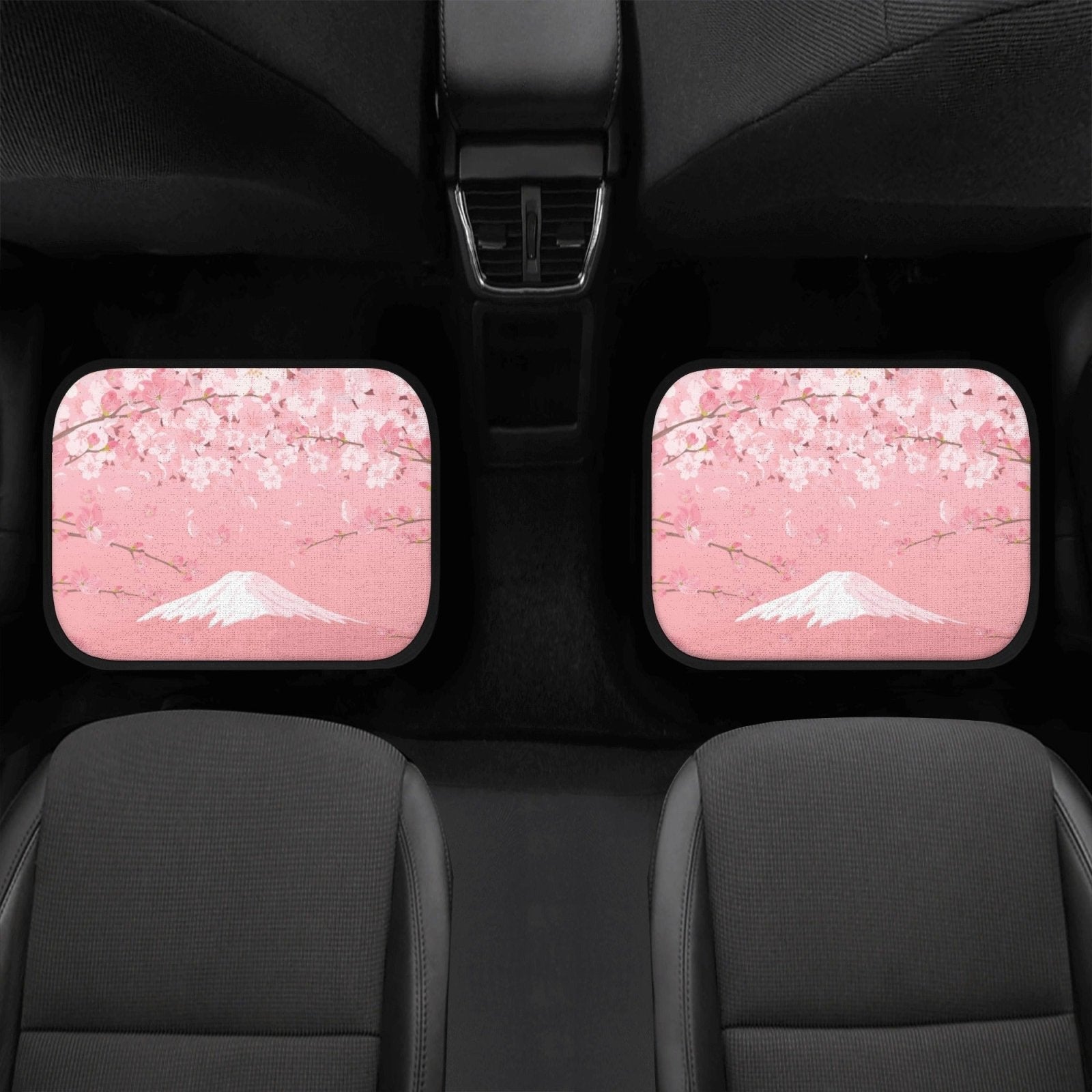 Pink Fuji Cherry Back and Front Car Floor Mats - sense forest