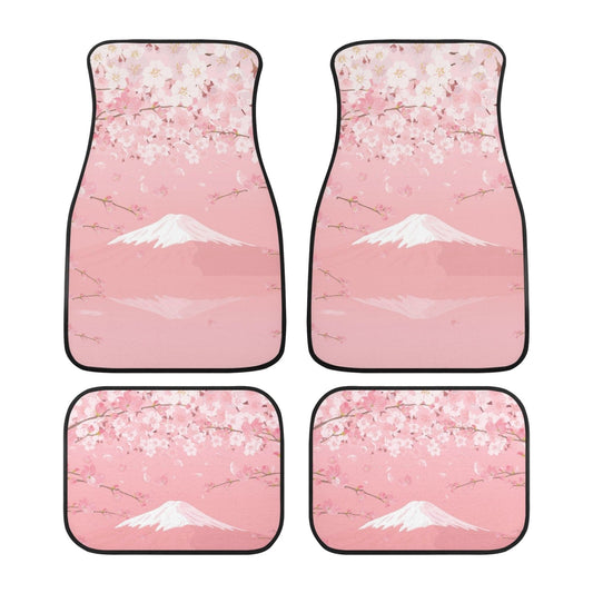 Pink Fuji Cherry Back and Front Car Floor Mats - sense forest