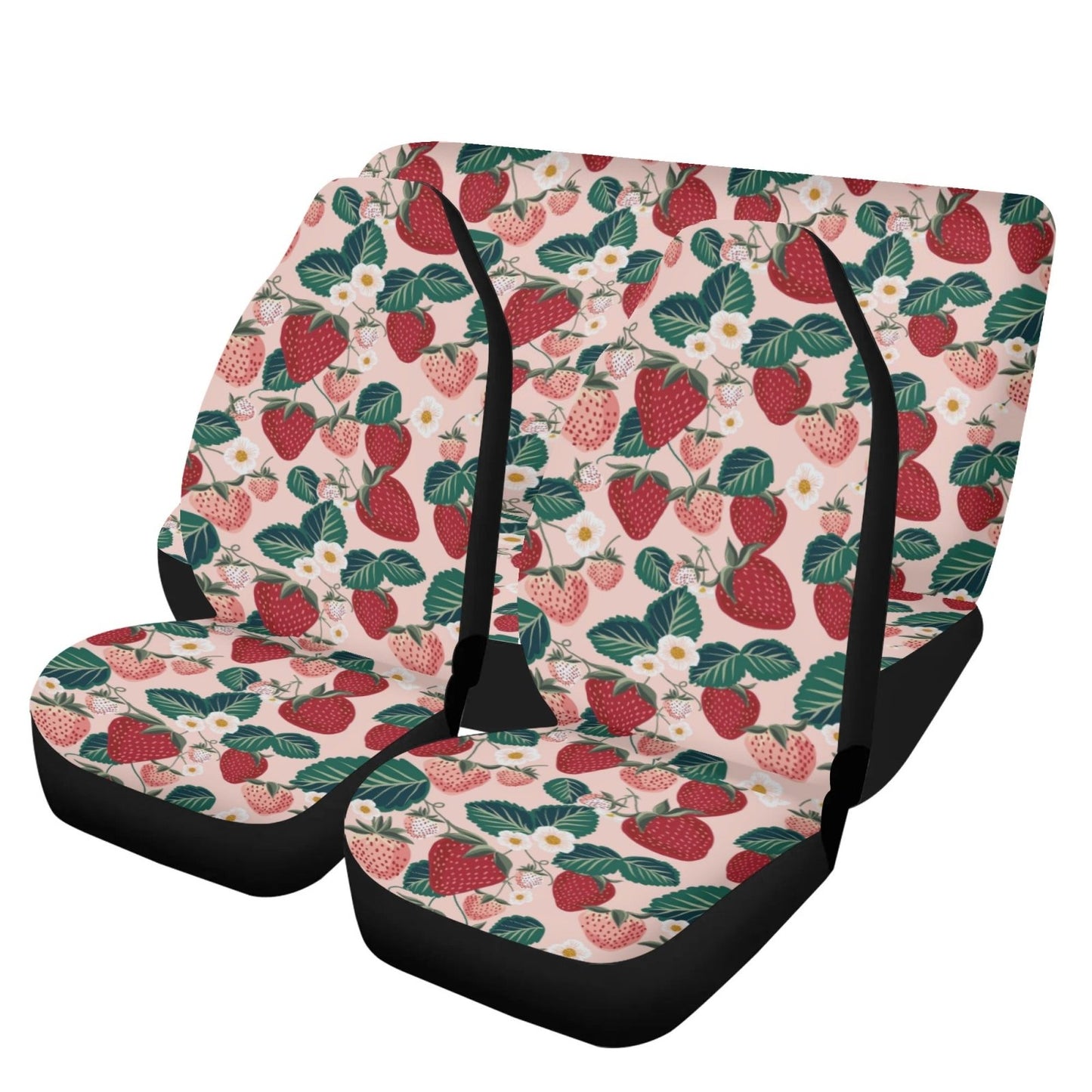 Pink strawberry Car Seat Cover Set - sense forest