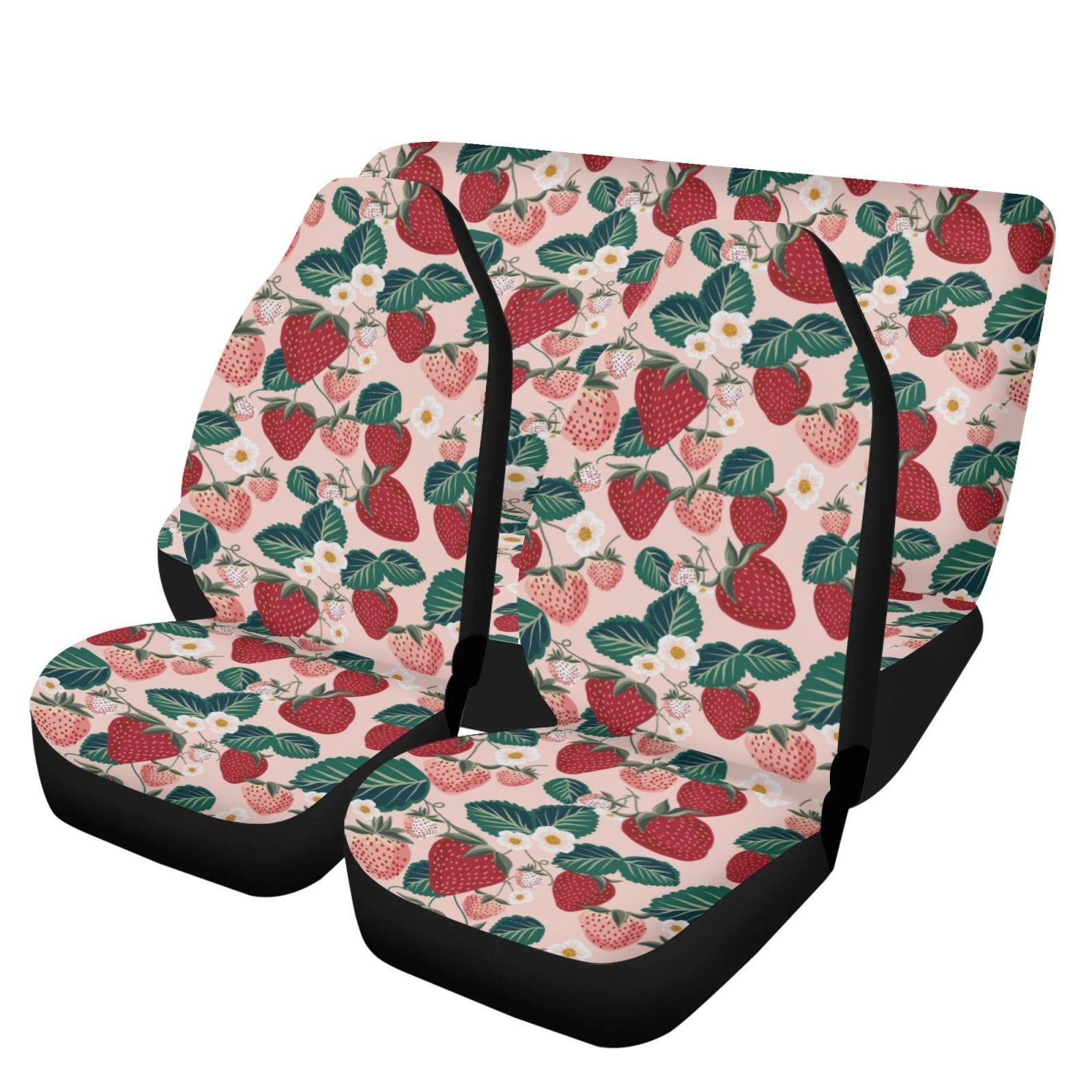 Pink strawberry Car Seat Cover Set - sense forest