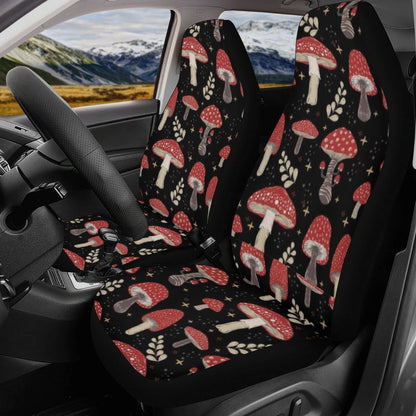 Red Amanita mushroom Car Seat Cover Set - sense forest