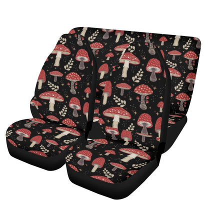 Red Amanita mushroom Car Seat Cover Set - sense forest