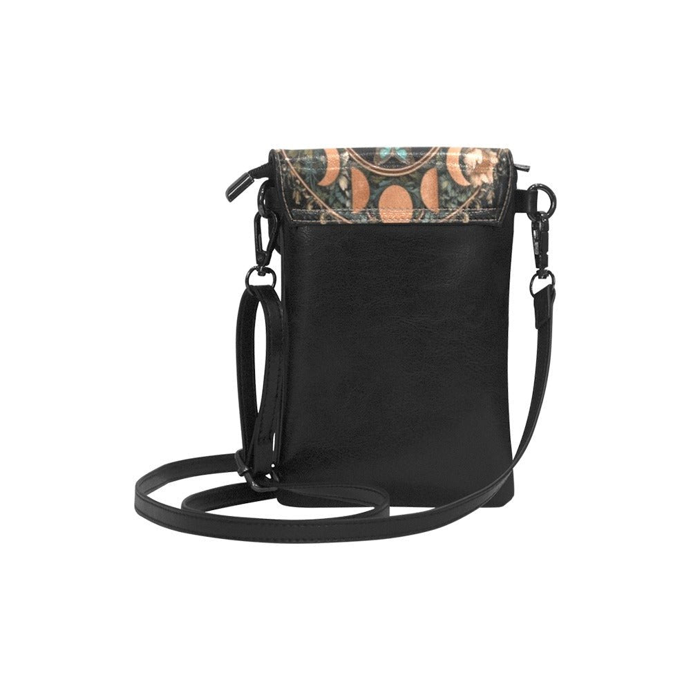 Red Moon Butterfly Vegan leather phone purse - sense forest