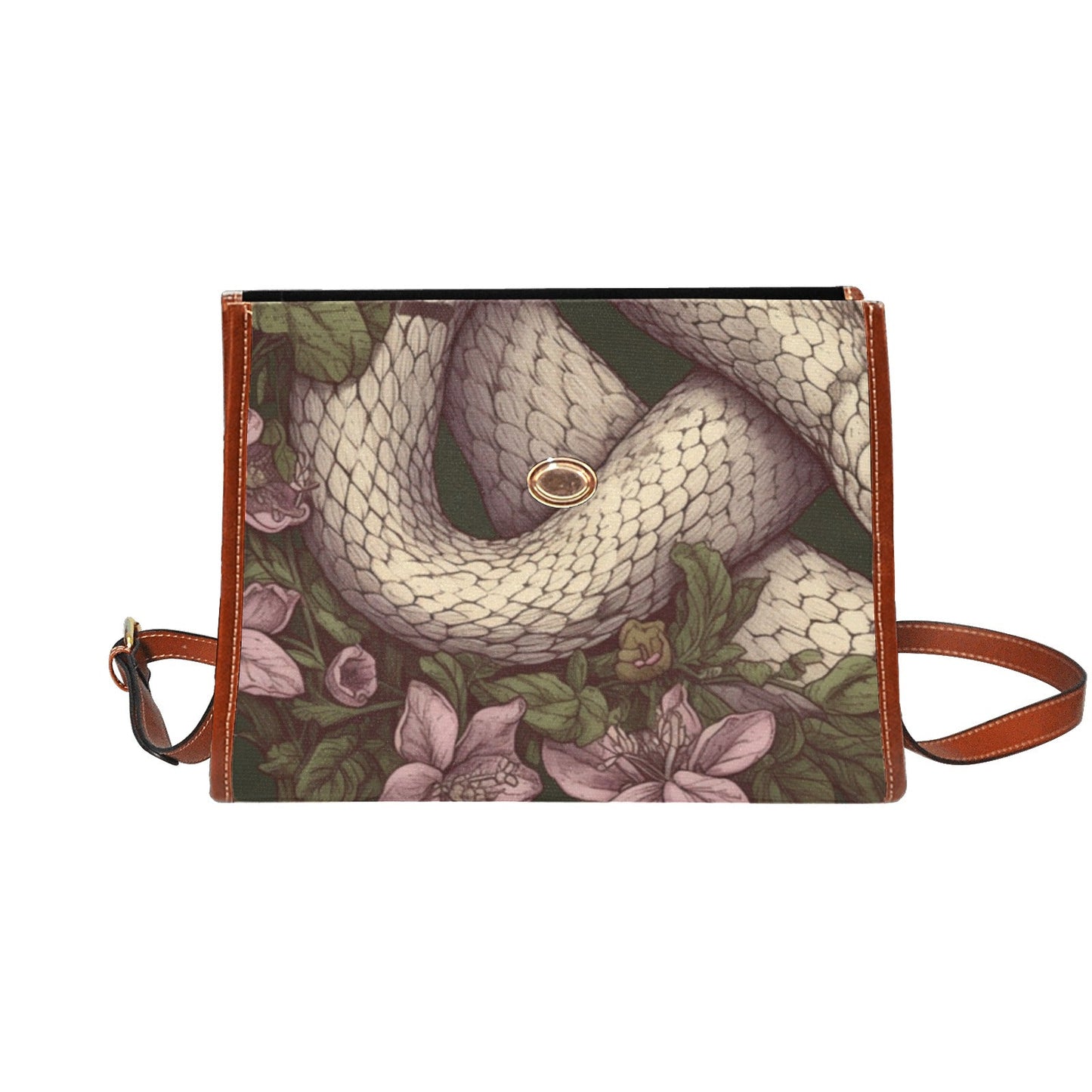 Serpent the old canvas satchel bag - sense forest