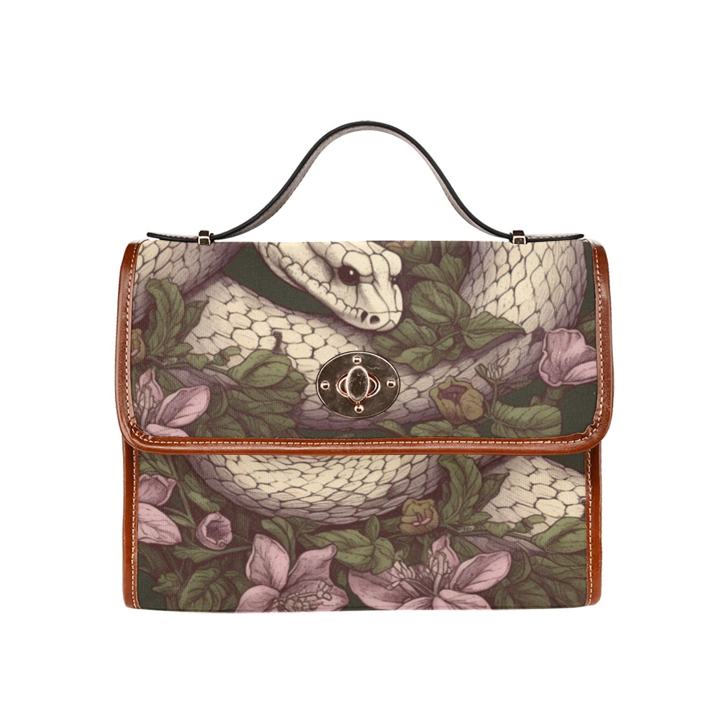 Serpent the old canvas satchel bag - sense forest