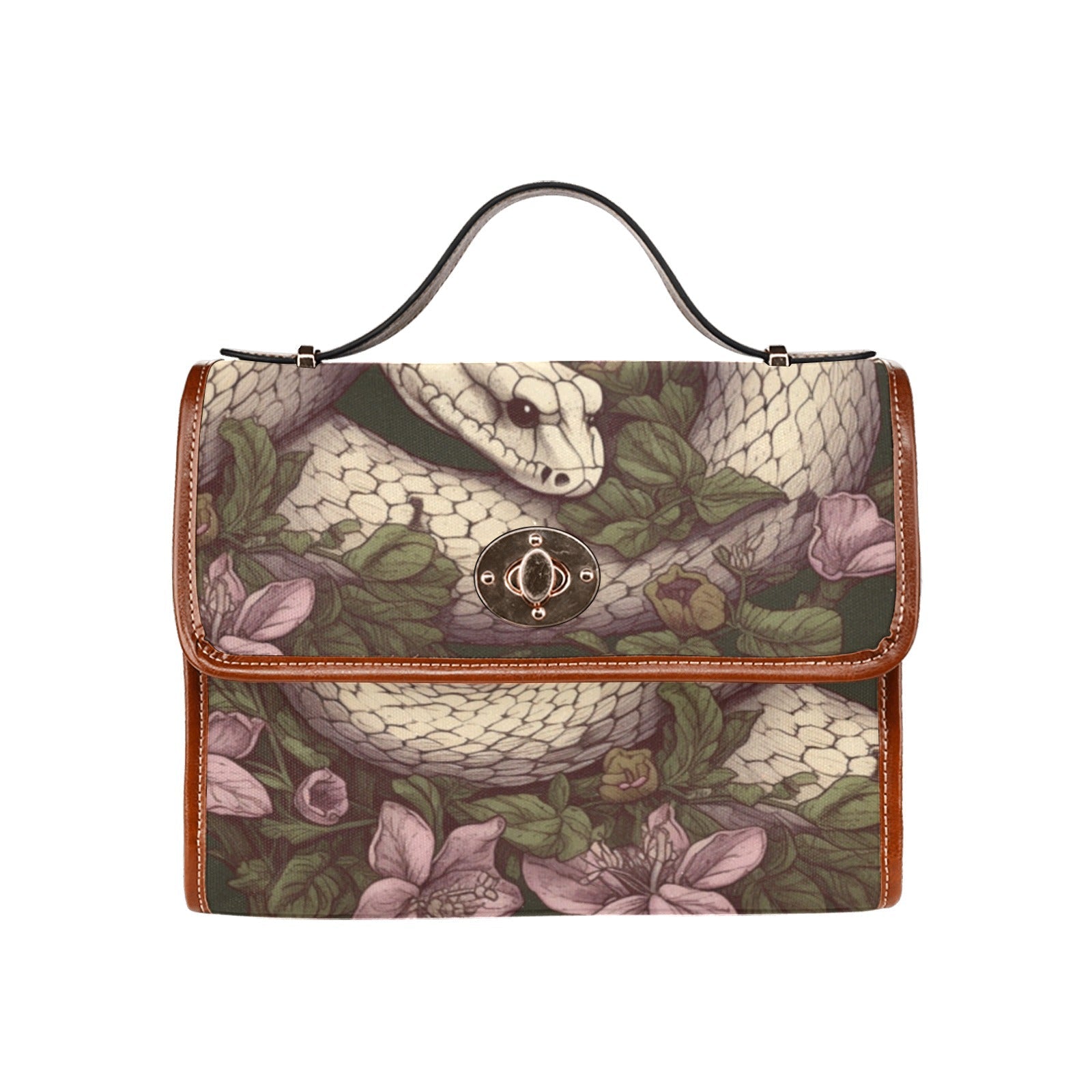 Serpent the old canvas satchel bag - sense forest