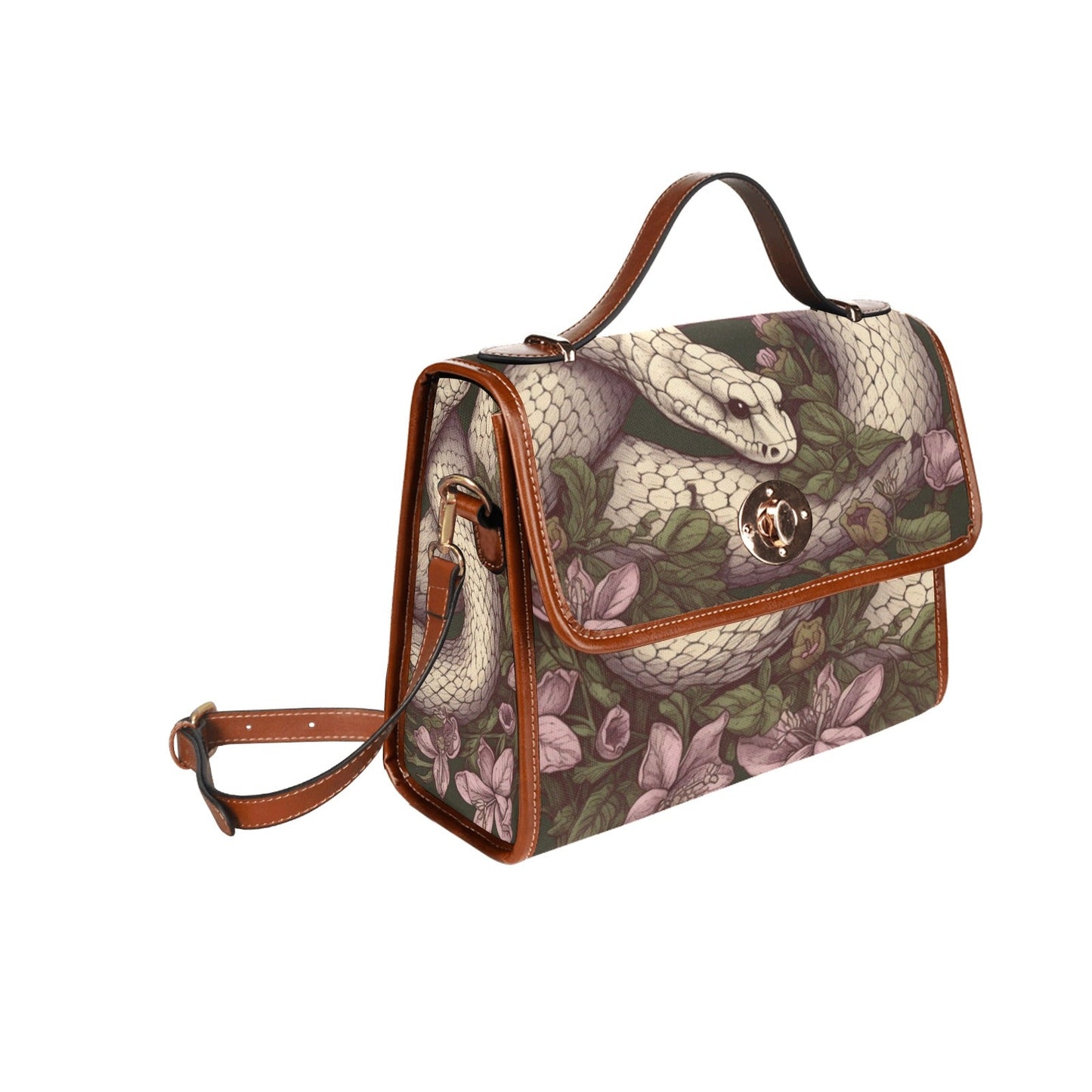 Serpent the old canvas satchel bag - sense forest