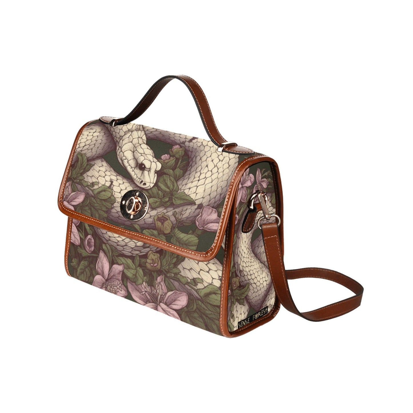 Serpent the old canvas satchel bag - sense forest