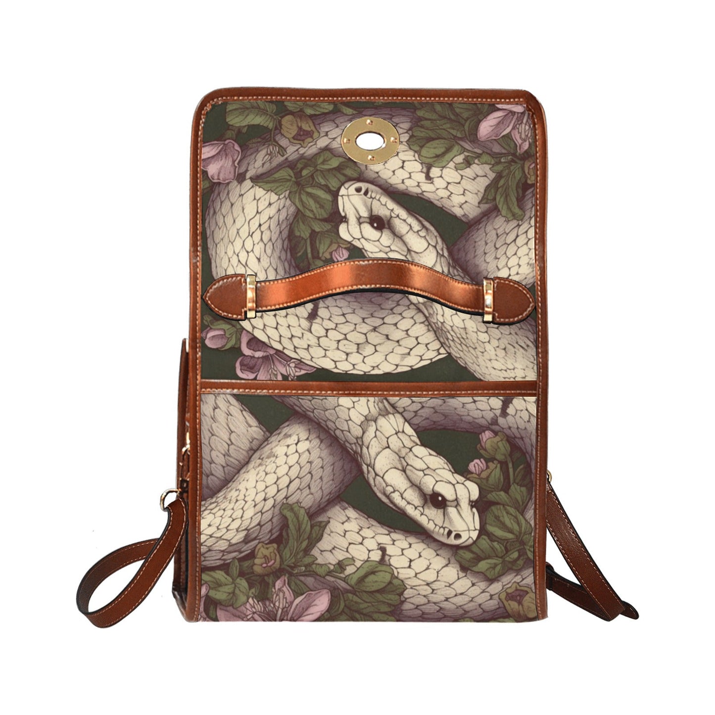 Serpent the old canvas satchel bag - sense forest