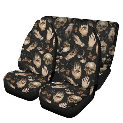 Skull Mushroom Witchcraft Car Seat Cover Set - sense forest