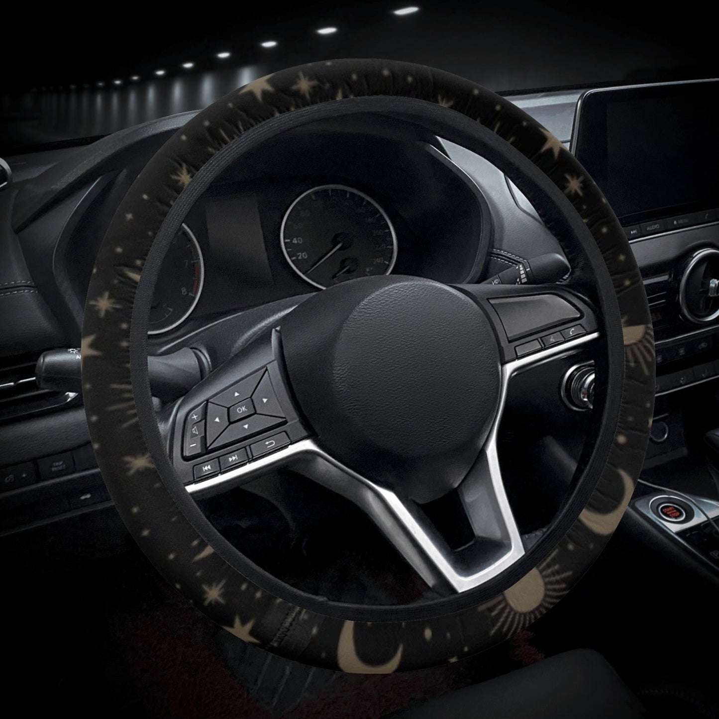 Sun Moon Stars Celestial Car Steering Wheel Cover - sense forest
