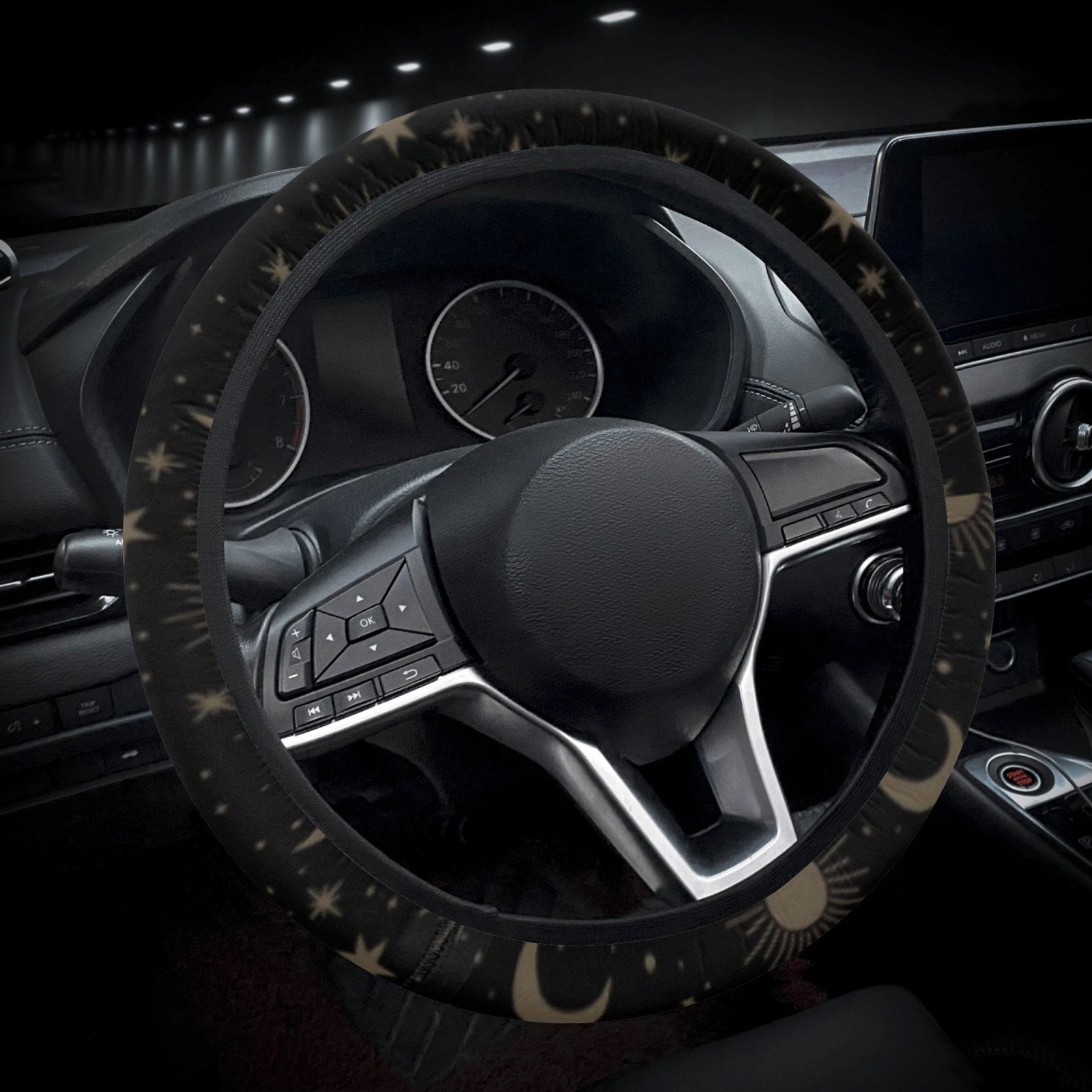 Sun Moon Stars Celestial Car Steering Wheel Cover - sense forest