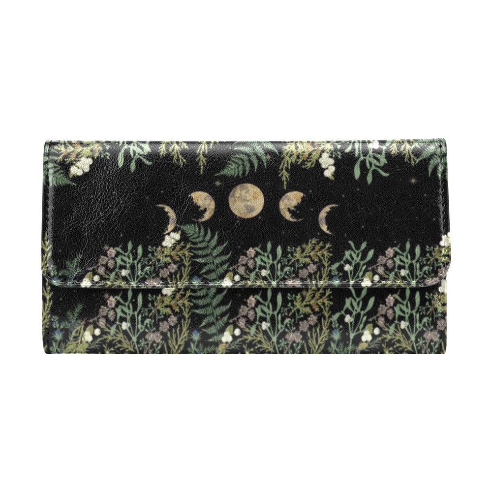 Wild Forest Moon Phase Long clutch wallet - sense forest
