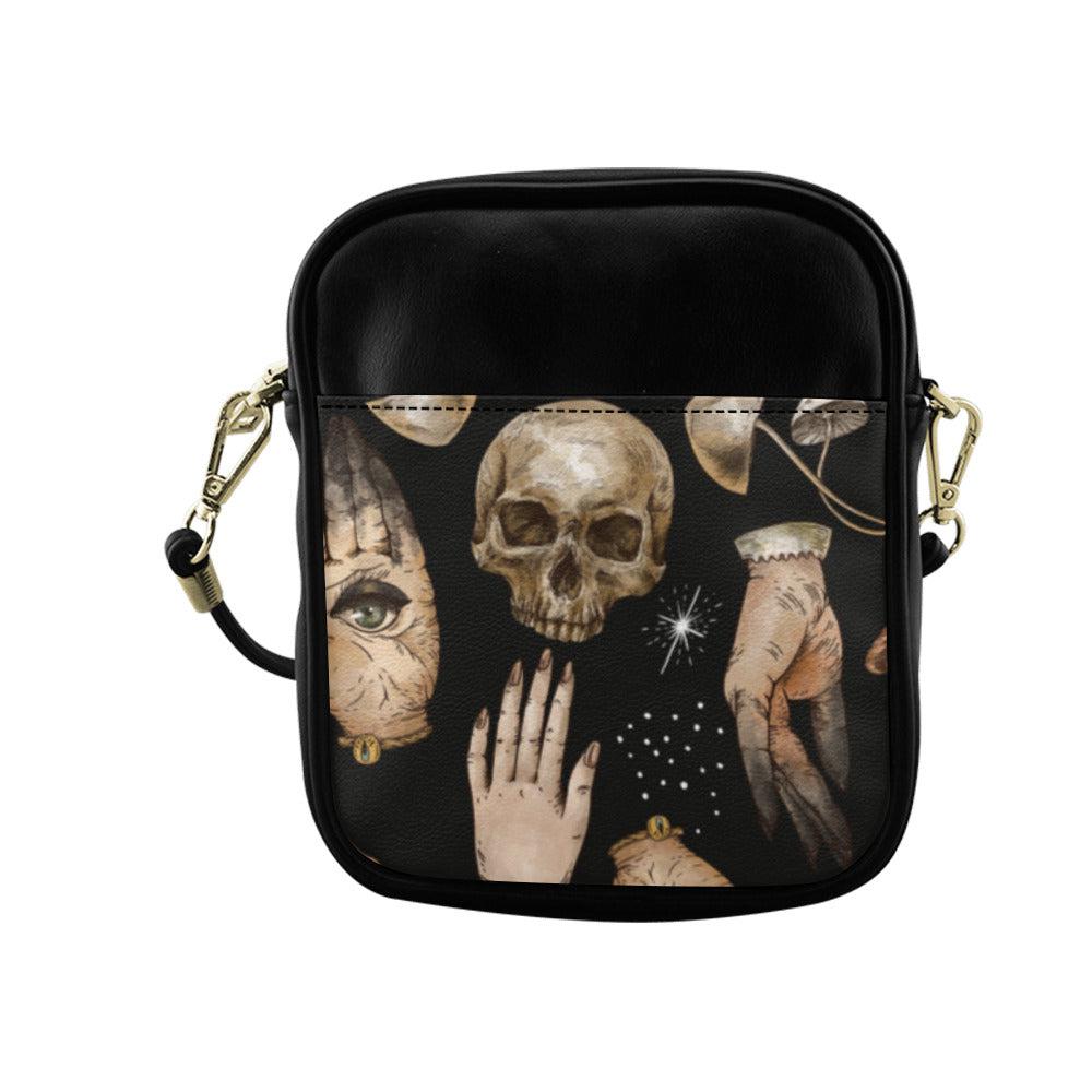 Witchcraft Vegan leather mini sling bag - sense forest