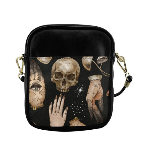 Witchcraft Vegan leather mini sling bag - sense forest