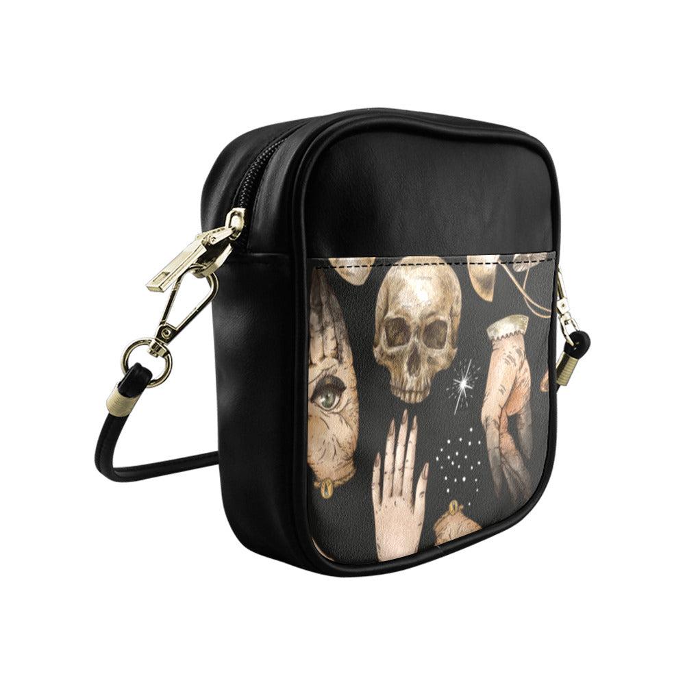 Witchcraft Vegan leather mini sling bag - sense forest