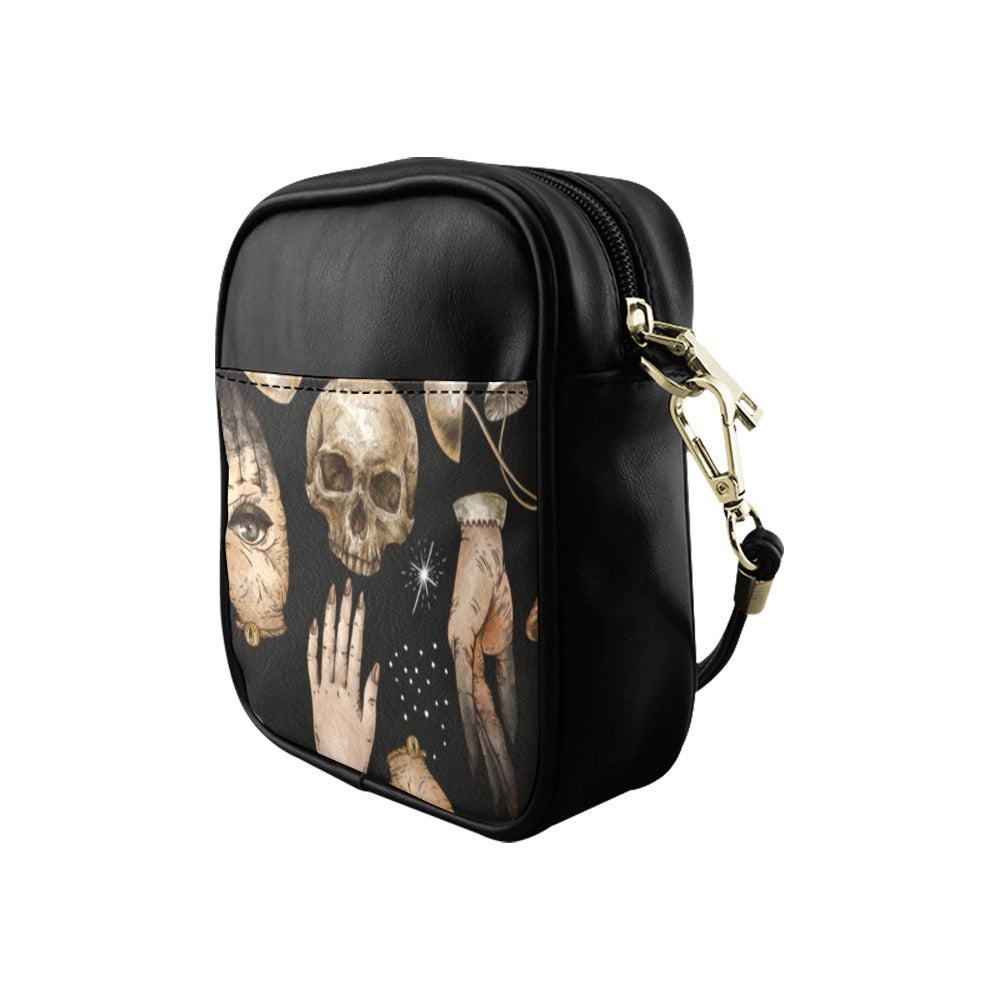 Witchcraft Vegan leather mini sling bag - sense forest