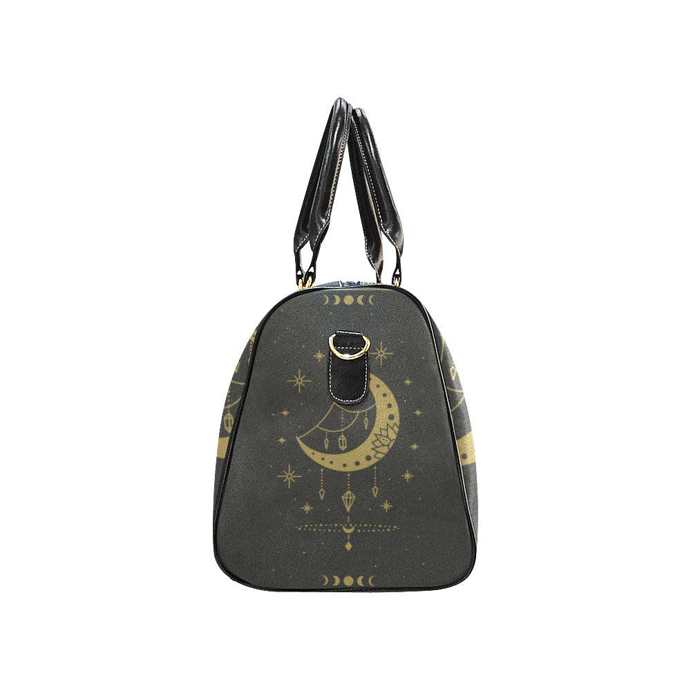 Witchy moon small duffle weekender Fabric Travel Bag - sense forest